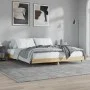 Estructura de cama madera de ingeniería roble Sonoma 200x200 cm de vidaXL, Camas y somieres - Ref: Foro24-832112, Precio: 116...