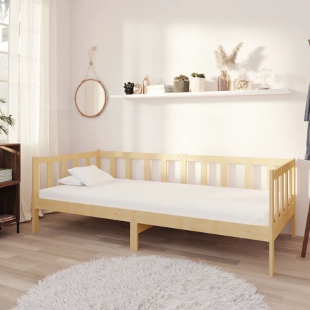 Sofá cama con colchón madera de pino maciza 90x200 cm de vidaXL, Camas y somieres - Ref: Foro24-3083609, Precio: 271,72 €, De...