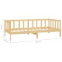 Sofá cama con colchón madera de pino maciza 90x200 cm de vidaXL, Camas y somieres - Ref: Foro24-3083609, Precio: 271,72 €, De...