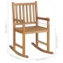 Silla mecedora de madera maciza de teca de vidaXL, Sillas de jardín - Ref: Foro24-44992, Precio: 144,44 €, Descuento: %