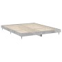Estructura de cama madera de ingeniería gris hormigón 140x200cm de vidaXL, Camas y somieres - Ref: Foro24-832249, Precio: 120...