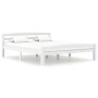 Estructura de cama de madera maciza de pino blanca 160x200 cm de vidaXL, Camas y somieres - Ref: Foro24-322072, Precio: 138,0...