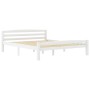 Estructura de cama de madera maciza de pino blanca 160x200 cm de vidaXL, Camas y somieres - Ref: Foro24-322072, Precio: 138,0...