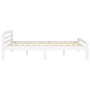 Estructura de cama de madera maciza de pino blanca 160x200 cm de vidaXL, Camas y somieres - Ref: Foro24-322072, Precio: 138,0...