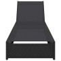 Tumbona Negro 200.5 x 70 x 75 cm ratán sintético en Tumbonas | Comprar online en Foru.es