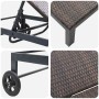 Tumbona 1-persona Marrón 206 x 62.5 x 74 cm ratán sintético en Tumbonas | Comprar online en Foru.es