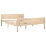 Estructura de cama de madera de pino maciza 140x200 cm de vidaXL, Camas y somieres - Ref: Foro24-322099, Precio: 133,77 €, De...