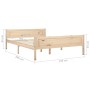 Estructura de cama de madera de pino maciza 140x200 cm de vidaXL, Camas y somieres - Ref: Foro24-322099, Precio: 133,77 €, De...