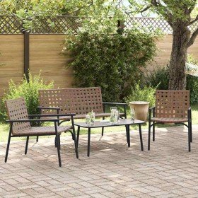 Conjunto de Comedor de Jardín 4 pcs Marrón ratán sintético en Conjuntos de jardín | Comprar online en Foru.es