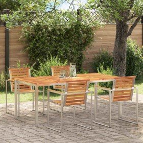 MesadeComedor Marrón 180 x 90 x 75 cm Madera de Acacia Sólida en Mesas de jardín | Comprar online en Foru.es