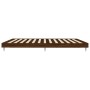 Estructura de cama madera de ingeniería marrón roble 200x200 cm de vidaXL, Camas y somieres - Ref: Foro24-832220, Precio: 143...