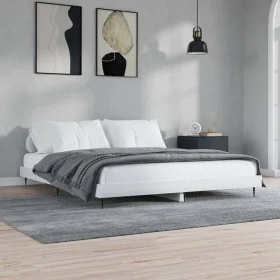 Bettgestell aus glänzend weißem Holzwerkstoff, 140 x 200 cm von vidaXL, Betten und Lattenroste - Ref: Foro24-832247, Preis: 9...