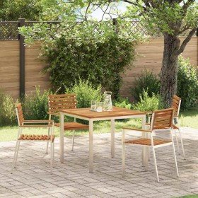 Silla de Jardín 4 pcs Aceite Natural Madera de Acacia Sólida en Sillas de jardín | Comprar online en Foru.es