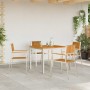Silla de Jardín 4 pcs Marrón Madera de teca maciza en Sillas de jardín | Comprar online en Foru.es