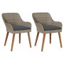 Silla de Jardín 2 pcs Negro 62.5 x 55 x 82 cm ratán sintético en Sillas de jardín | Comprar online en Foru.es