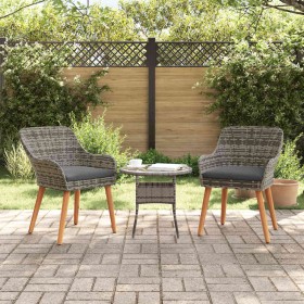 Silla de Jardín 2 pcs Gris 62.5 x 55 x 82 cm ratán sintético en Sillas de jardín | Comprar online en Foru.es