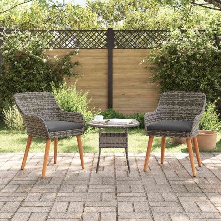 Silla de Jardín 2 pcs Gris 62.5 x 55 x 82 cm ratán sintético en Sillas de jardín | Comprar online en Foru.es