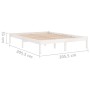 Estructura de cama de madera maciza de pino blanca 200x200 cm de vidaXL, Camas y somieres - Ref: Foro24-810038, Precio: 94,66...
