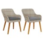Silla de Jardín con cojín 2 pcs Gris Claro 62.5 x 55 x 82 cm en Sillas de jardín | Comprar online en Foru.es