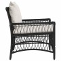 Silla de Jardín con cojín Negro 73 x 61 x 77 cm ratán sintético en Sillas de jardín | Comprar online en Foru.es