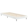 Estructura de cama madera de ingeniería blanco brillo 75x190 cm de vidaXL, Camas y somieres - Ref: Foro24-832311, Precio: 84,...
