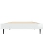 Estructura de cama madera de ingeniería blanco brillo 75x190 cm de vidaXL, Camas y somieres - Ref: Foro24-832311, Precio: 84,...