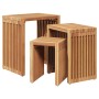 Mesa auxiliar de jardín 3 pcs Marrón 33 x 44,5 x 51 cm en Mesas de jardín | Comprar online en Foru.es