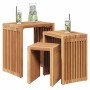 Mesa auxiliar de jardín 3 pcs Marrón 33 x 44,5 x 51 cm en Mesas de jardín | Comprar online en Foru.es