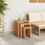 Mesa auxiliar de jardín 3 pcs Marrón 33 x 44,5 x 51 cm en Mesas de jardín | Comprar online en Foru.es