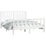 Estructura de cama con cabecero madera pino blanco 160x200 cm de vidaXL, Camas y somieres - Ref: Foro24-3188177, Precio: 147,...