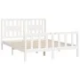 Estructura de cama con cabecero madera pino blanco 160x200 cm de vidaXL, Camas y somieres - Ref: Foro24-3188177, Precio: 147,...