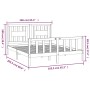 Estructura de cama con cabecero madera pino blanco 160x200 cm de vidaXL, Camas y somieres - Ref: Foro24-3188177, Precio: 149,...