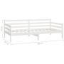 Sofá cama con colchón madera de pino maciza blanco 90x200 cm de vidaXL, Camas y somieres - Ref: Foro24-3083590, Precio: 302,0...