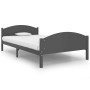 Estructura de cama madera maciza de pino gris oscuro 120x200 cm de vidaXL, Camas y somieres - Ref: Foro24-322048, Precio: 160...