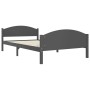 Estructura de cama madera maciza de pino gris oscuro 120x200 cm de vidaXL, Camas y somieres - Ref: Foro24-322048, Precio: 160...