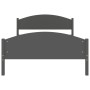 Estructura de cama madera maciza de pino gris oscuro 120x200 cm de vidaXL, Camas y somieres - Ref: Foro24-322048, Precio: 160...