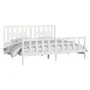 Estructura de cama con cabecero madera de pino blanco 200x200cm de vidaXL, Camas y somieres - Ref: Foro24-3188187, Precio: 15...