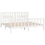 Estructura de cama con cabecero madera de pino blanco 200x200cm de vidaXL, Camas y somieres - Ref: Foro24-3188187, Precio: 15...
