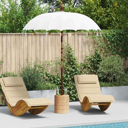 Parasol Balinés Crema 185 x 185 x 260 cm Algodón en Sombrillas | Comprar online en Foru.es