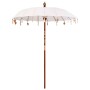 Parasol Balinés Crema 185 x 185 x 260 cm Algodón en Sombrillas | Comprar online en Foru.es