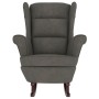 Sillón mecedora patas madera y taburete terciopelo gris oscuro de vidaXL, Mecedoras - Ref: Foro24-3121231, Precio: 291,84 €, ...