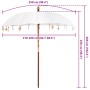 Parasol Balinés Crema 215 x 215 x 260 cm Algodón en Sombrillas | Comprar online en Foru.es