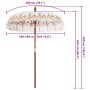 Parasol Balinés Crema 185 x 185 x 260 cm Algodón en Sombrillas | Comprar online en Foru.es