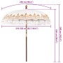 Parasol Balinés Crema 215 x 215 x 260 cm Algodón en Sombrillas | Comprar online en Foru.es