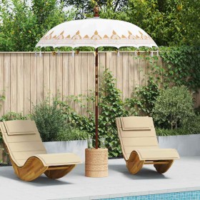 Parasol Balinés Crema 185 x 185 x 260 cm Algodón en Sombrillas | Comprar online en Foru.es