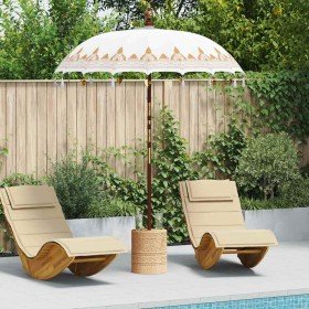 Parasol Balinés Crema 185 x 185 x 260 cm Algodón en Sombrillas | Comprar online en Foru.es