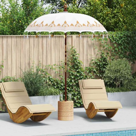 Parasol Balinés Crema 185 x 185 x 260 cm Algodón en Sombrillas | Comprar online en Foru.es