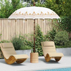 Parasol Balinés Crema 215 x 215 x 260 cm Algodón en Sombrillas | Comprar online en Foru.es