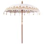 Parasol Balinés Crema 215 x 215 x 260 cm Algodón en Sombrillas | Comprar online en Foru.es