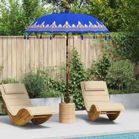 Parasol Balinés Azul 185 x 185 x 260 cm Algodón en Sombrillas | Comprar online en Foru.es